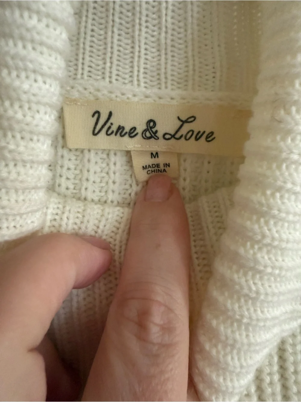 Cream Turtleneck Sweater with Black & Mustard Stripes